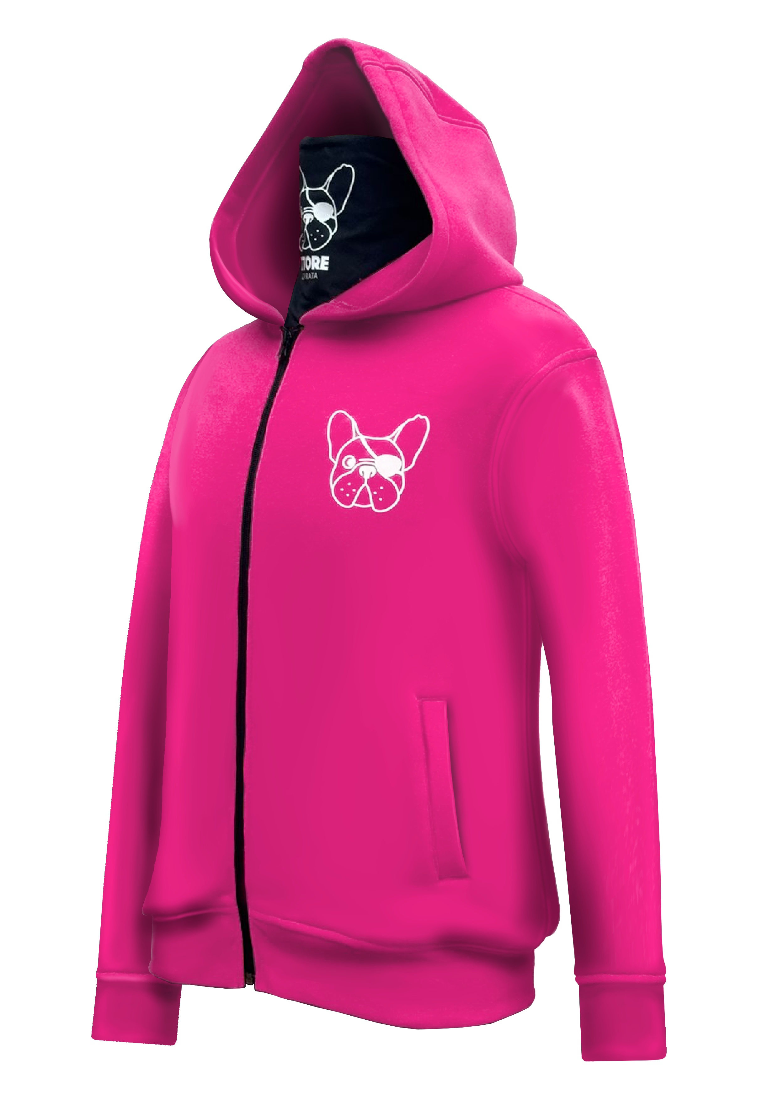 FELPA DEL PIRATA - ROSA BARBIE - UNISEX (personalizzabile)