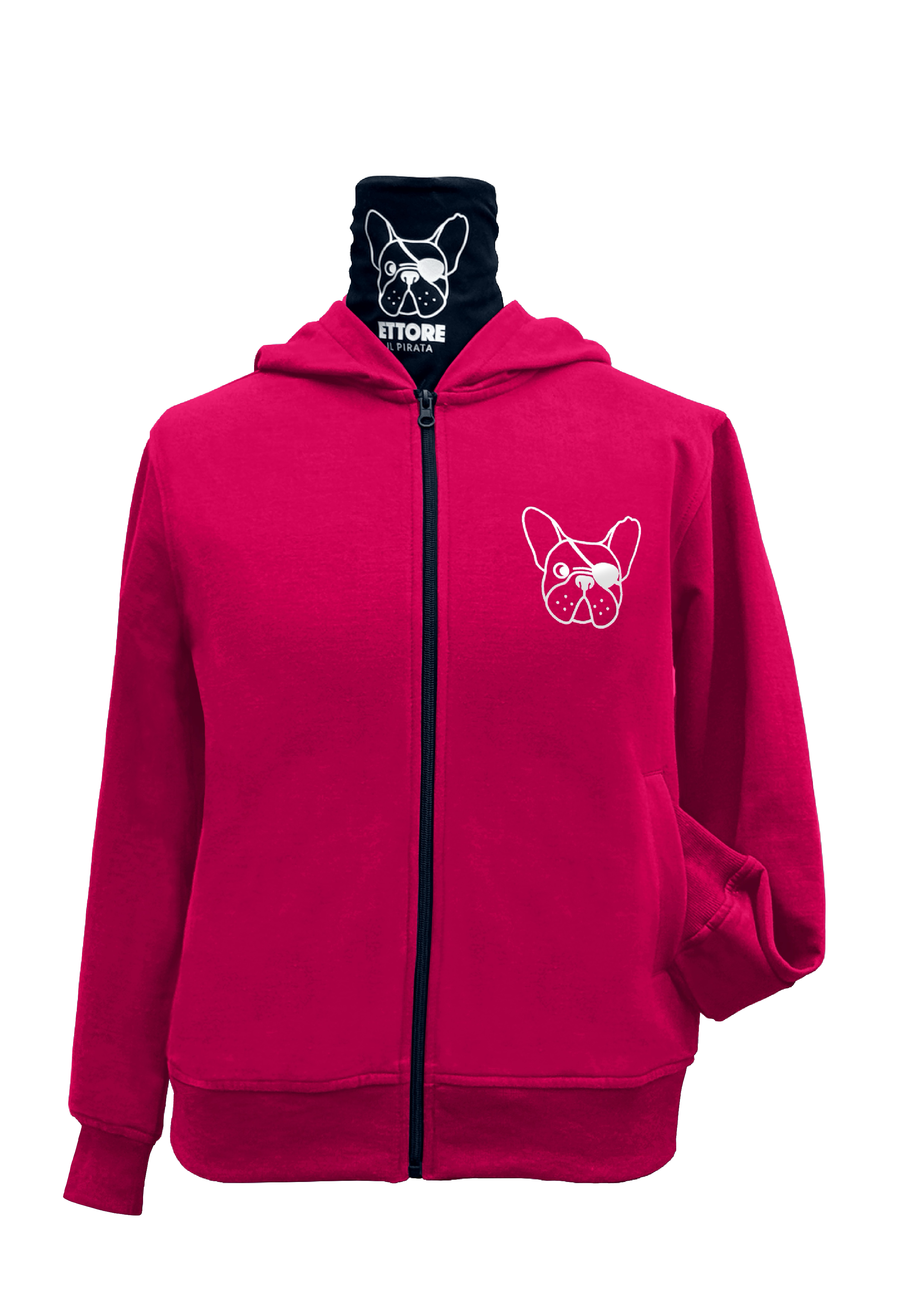 FELPA DEL PIRATA - FUCSIA - UNISEX (personalizzabile)